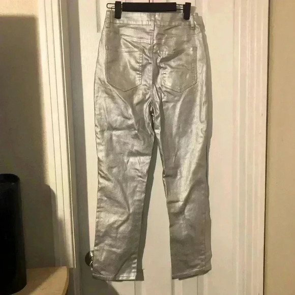 Metallic Straight Leg Jeans - Picture 5 of 11
